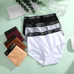 Finetoo 3Pcs/Set Women's Seamless Cotton Briefs Women Plus SizePanties Breathable Underwear Female Low Waist Soft Lingerie S-XXL