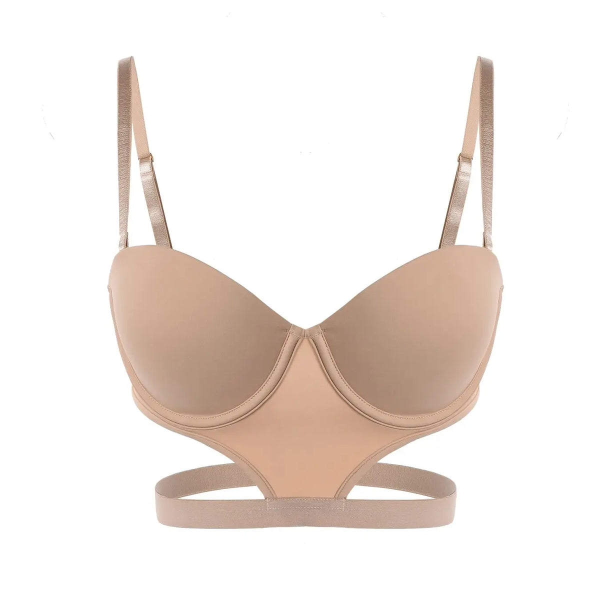 stylish sexy bra T-shirt underton beautiful back half cup smooth and exposed waist slim waist big exposed back push up bra