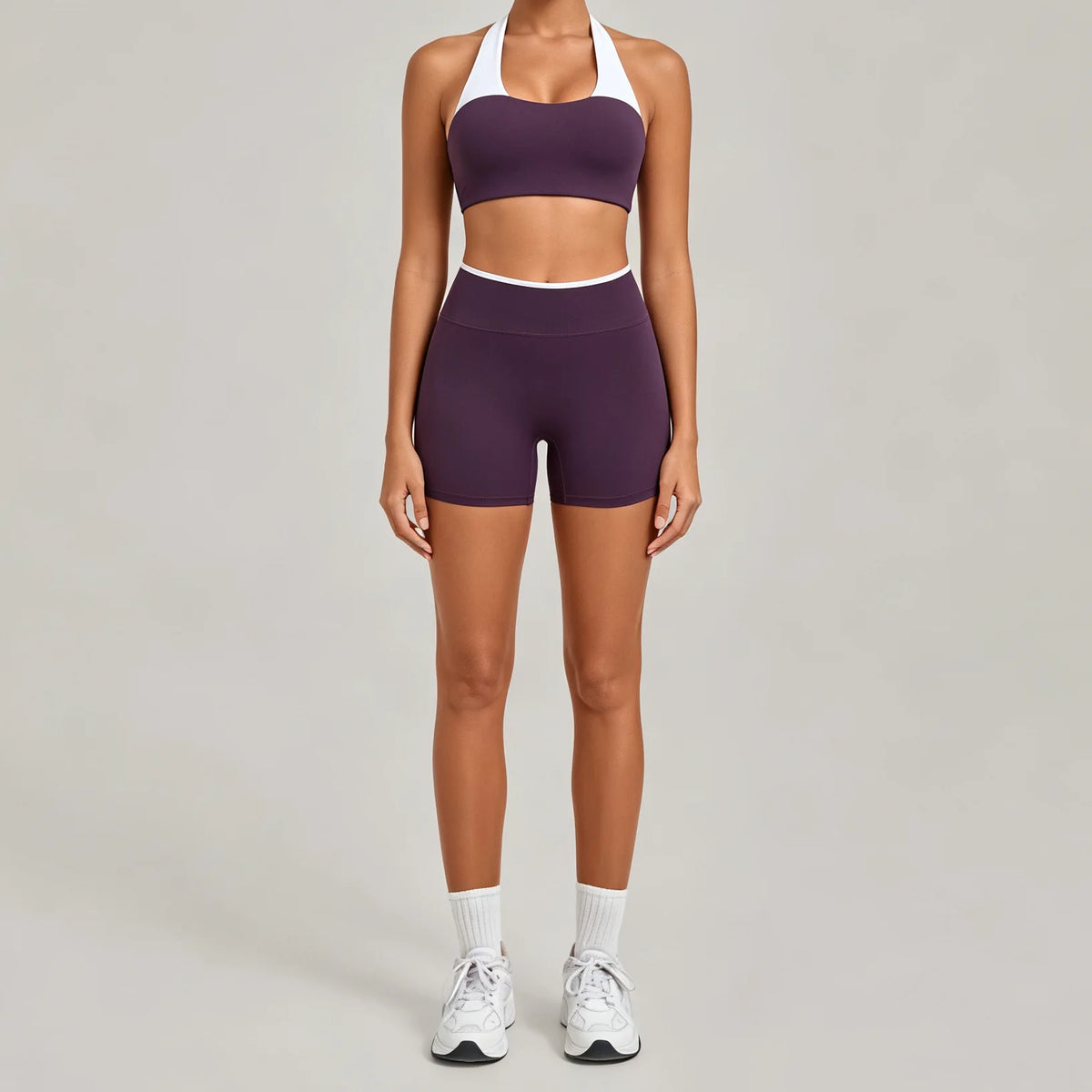 Women's Seamless Yoga Sets Sports Gym Fitness High-Waist Hip Lifting Shorts Suits Training Running Workout Beautiful Back Sets
