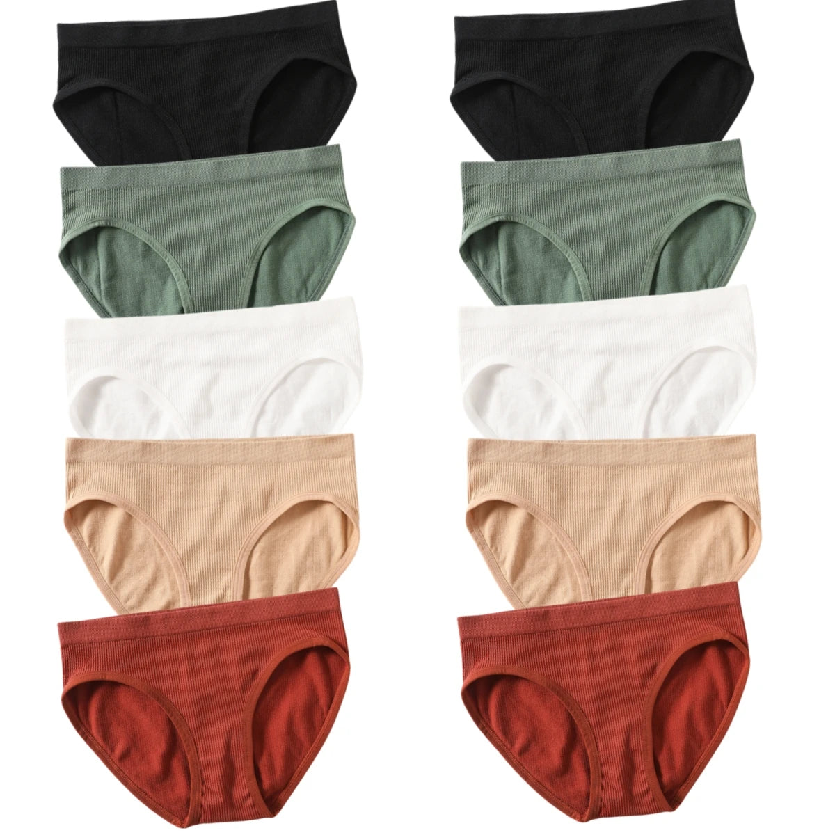 10Pcs/Set Seamless Panties Women Low Rise Panties Sports Briefs Underwear Comfort Underpants Female Sexy Lingerie