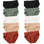 10Pcs/Set Seamless Panties Women Low Rise Panties Sports Briefs Underwear Comfort Underpants Female Sexy Lingerie
