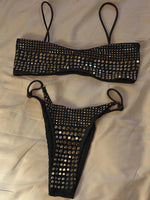 2026 Shiny Sequins Bandeau Bikini Women Swimwear Female Swimsuit Two-pieces Bikini Set Bather Bathing Suit Swim Lady Beachwear