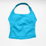 NCLAGEN Fitness Halter Top Woman Gym Clothes Removable Chest Pad Yoga Tank Push-up Sports Bra Workout Activewear Pilates vest