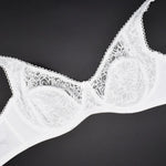 Plus Size Women Lace Bras Perspective Breathable Lager Bosom Bralette Underwired Embroidery Silky Touch BH Top B C D DD E F Cup