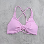 DIAS FIT JOY Women'sWorkout Sports Bras Beauty back Cross Padded Low Impact Fitness Bra Yoga Top Cycling Fitness