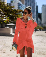 Sexy Cover Up Bikini Women Swimsuit Cover-up Beach Bathing Suit Beach Wear Knitting Swimwear Mesh Beach Dress Tunic Robe