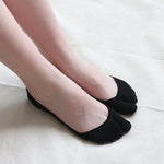 Summer Thin Non-slip Invisible Low Cut Boat Sock for Women Two Finger Socks Solid Breathable Cotton Tabi Socks Comfortable