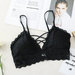Floral Lace Bra Non-Wire Bralette Push Up Bras For Women V-neck Brassiere Female Padded Underwear Sexy Lingerie Intimates