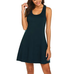 Women's Sleeveless Short Nightgown Crew Neck Racerback Chemise Tank Sleep Dress Summer Casual Sleepwear