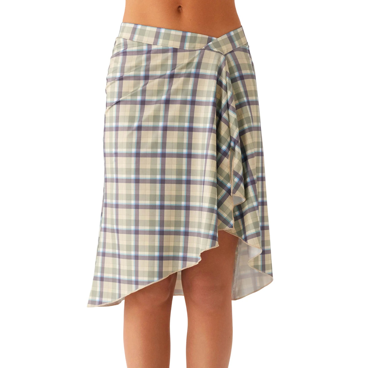 Summer Solid/Stripe/Plaid Midi Skirts for Women Casual Elegant A-Line Skirt for Beach Vacation Streetwear
