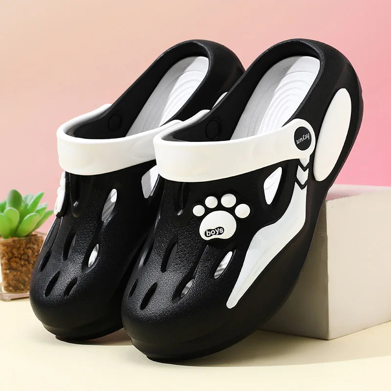 2026 Summer Sandals For Women Platform Shoes Thick Sole Cute DIY Paw Girls Street Beach Slippers Soft EVA Female Fashion Clogs