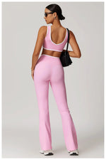 Yoga Set2 Pieces Workout Outfits Fitness Sportswear Gym Tracksuit High Waist Leggings Sports Bra Athletic Wear Women Clothes