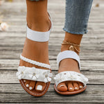 Women's SandalsNew Summer Casual Open-toed Women's Flats Fashion Floral Design Casual Comfortable Women's Sandals