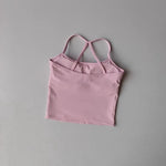 Women's Slim Fit Nude Sports Bra Yoga Fitness Vest Skin Friendly Pilates Top Beautiful Back Design Suspension Yoga Fitness Top