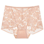 Seamless Lace High Waist Panties for Women Lingerie Sexy Flowers Embroidery Mesh Breathable Briefs Plus Size 3XL Underwear