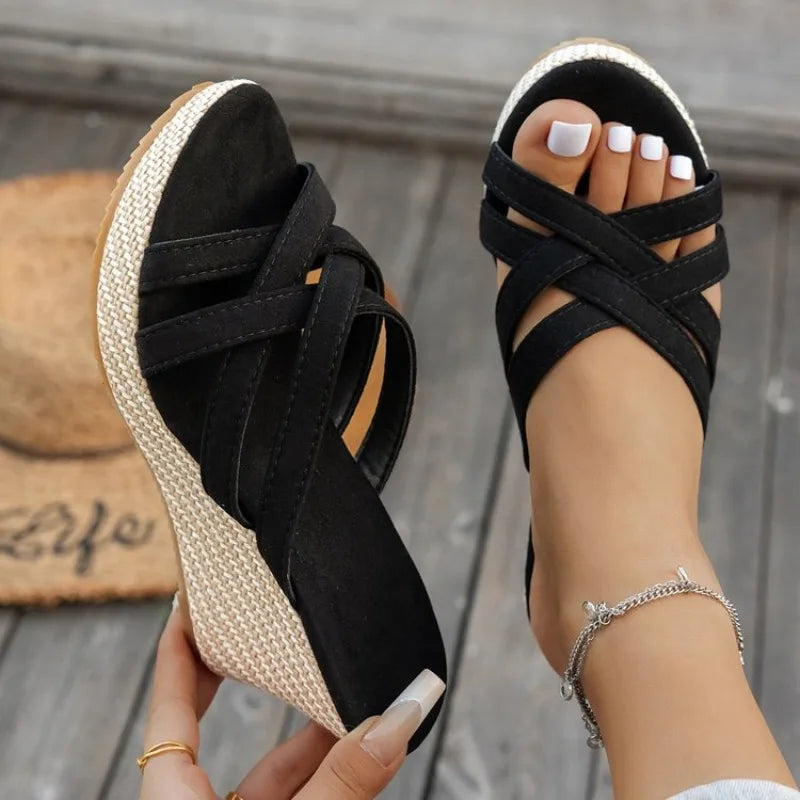 New Women Fashion Wedge Sandals Casual Platform Sandals Trend Thick Sole High Heel Shoes for Women