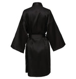 Wedding Party Team Bride Robe With Black Letters Kimono Satin Pajamas Bridesmaid Bathrobe SP2000