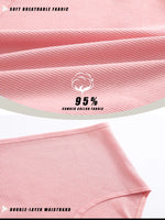 3Pcs women cotton High Waist underwear breathable Striped Panties Female Plus Size Solid Color Briefs comfortable Lingerie S-XXL