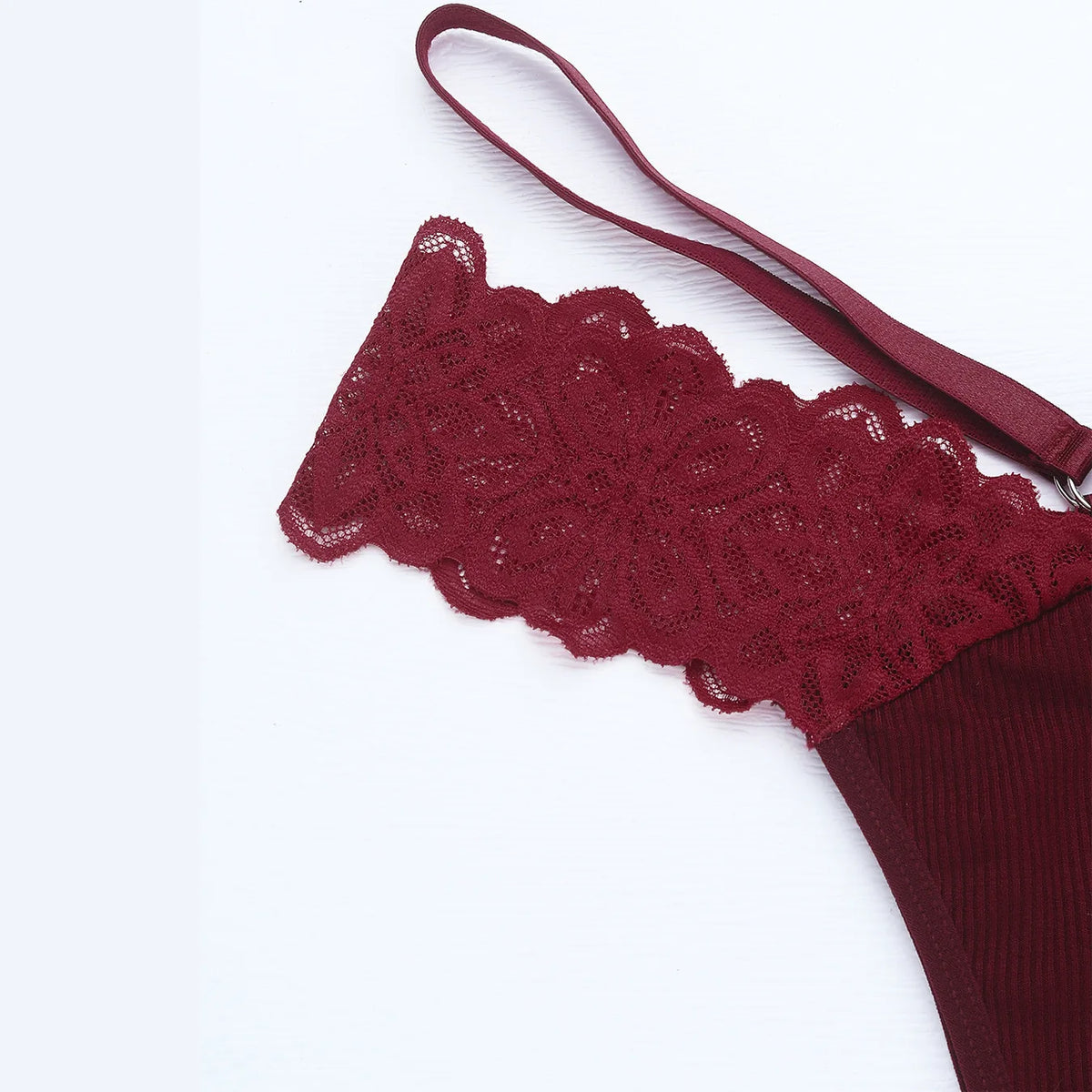 Sexy Double-strap Lace Thong Panties T-Back Women Underwear Low Rise Elegant G-String Breathable Lady Briefs Elegant Lingerie