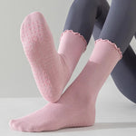 Women's Mid-Tube Cotton Yoga Sports Socks Summer Non-Slip Solid Color Breathable Anti-Fungus Fitness Edge Pure Cotton Socks