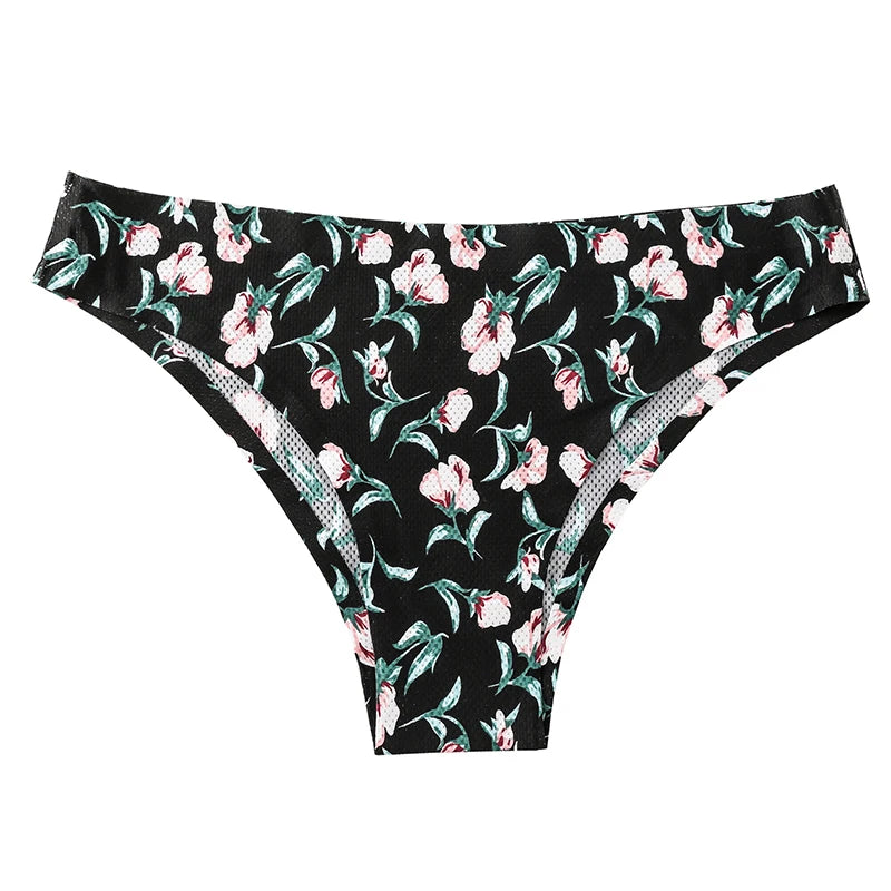 Women Thongs Fashion Floral Panties XS-XL Female Underpants Ladies Sexy Underwear Women Bikini Panty New Panties For Woman 2022