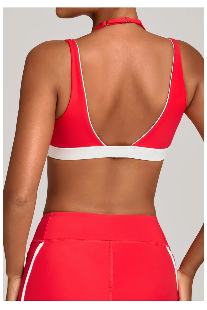 Women's Nude Yoga Bra Slim Fit Beautiful Back Sports Top Fitness Running Casual Tight-fitting Top