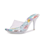 Women Heels Graffiti Colorful Bridal Shoes Women Pumps Sexy High Heels Pointed Toe Party Wedding Shoes Stiletto Plus Size 35-46