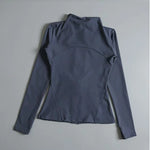 Women's Long-Sleeved Fleece Jacket Slimming Warm Coat for Yoga Pilates Fitness Running - Autumn Winter Sports Outerwear
