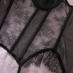 Toucheart Erotic Lingerie Set Women Romantic Tight Fishbone Bra Heavy Industry Lacemesh Hollow Splicing Garter Belt Andstockings