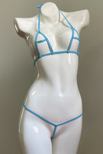 DEKA Women Exotic Mini Micro Bikini Two Piece Hollow Out Swimsuit Bathing Open Crotch Swimwear Lingerie Underwear Set Sunbath
