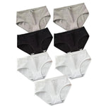 7Pcs/Set Cotton Panties Low Waist Briefs Women Sexy Lingerie Female Underpants Panty Solid Color Breathable Underwear Intimates