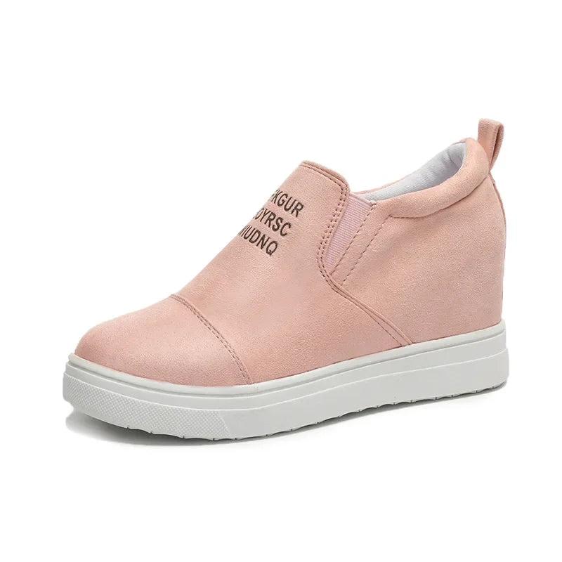 Women Ankle Boots Wedges Vulcanized Platform Autumn Female High Heel Height Increasing Shoes Ladies Fashion Casual Plus Size741