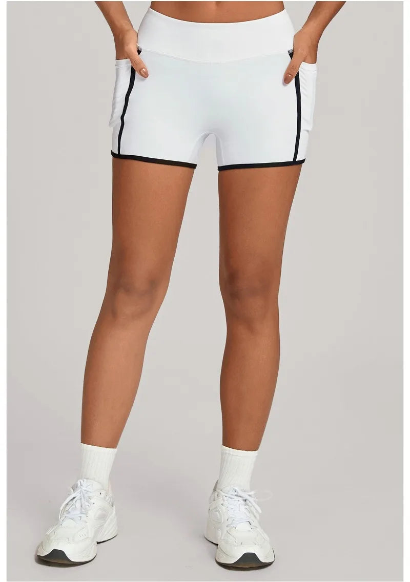 Women's High Waisted Yoga Shorts Slim Fit Hip Lifting Sports Pants Outdoor Running Fitness Gym Workout Shorts