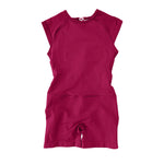 NCLAGEN Sporty Jumpsuit For Women Short Sleeve One Piece Backless Bodysuit Scrunch Booty Activewear Gym Set Workout Sportwear