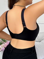 Women's sexy seamless steel rimless plus size bra gathered restrained push up close fitting underwear LC2875