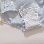 1 Pack Women's Heart Print Waistband Cotton Mid-Rise Panties Solid Color Briefs Stretch Daily Wear Lingerie M-XL Underwear