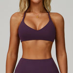 Gym Bras Cross Shoulder Straps Sports Underwear Anti-Sweat Fitness Top Women Yoga Bra Shockproof Crop Top Push Up Workout Tops