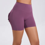 Peach Butt Fitness Shorts Women's Exercise Three-Quarter Pants Cargo Air Dry Pocket Yoga Tight Lift Summer
