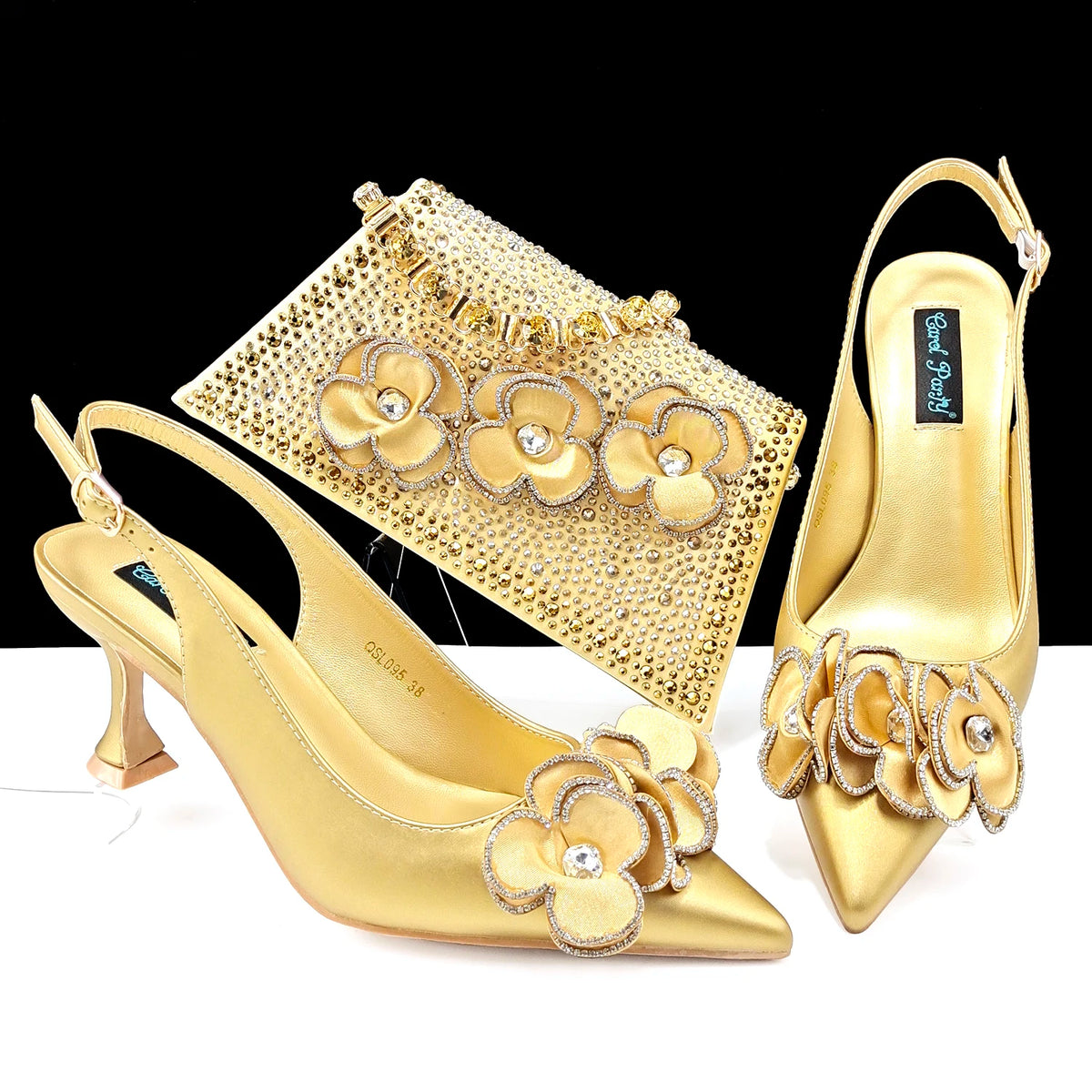 doershowItalian niceShoes With Matching Bags Set Italy African Women's Party Shoes and Bag Sets peach Color Women shHQS1-25