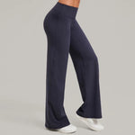 Women's Pilates Straight Yoga Pants Leggings Versatile Loose Wide-Leg Running Sports Fitness Hip-Lifting High Waist Trousers