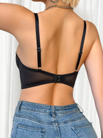 Strip steel lifting bra sexy black and blue print contrasting design ultra-thin lace see through women's underwear MR3097