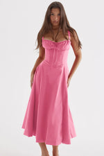 Sexy Low Cut Spaghetti Strap Maxi Dresses For Women Color Flower Printed Chest Wrap Bowknot Leace-up Long Dress Elegant Vestidos