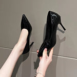 Sandals Summer New Pointed Head Shallow Mouth Metal Buckle Non-slip Wear-resistant High Heel Baotou Shoes