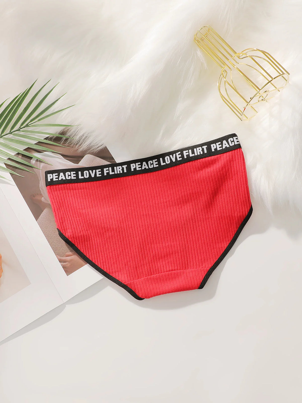 Women's High Waist PantiesLetter Elastic Waistband Soft Ribbed Fabric Comfortable Briefs for Daily Wear women bra K2809