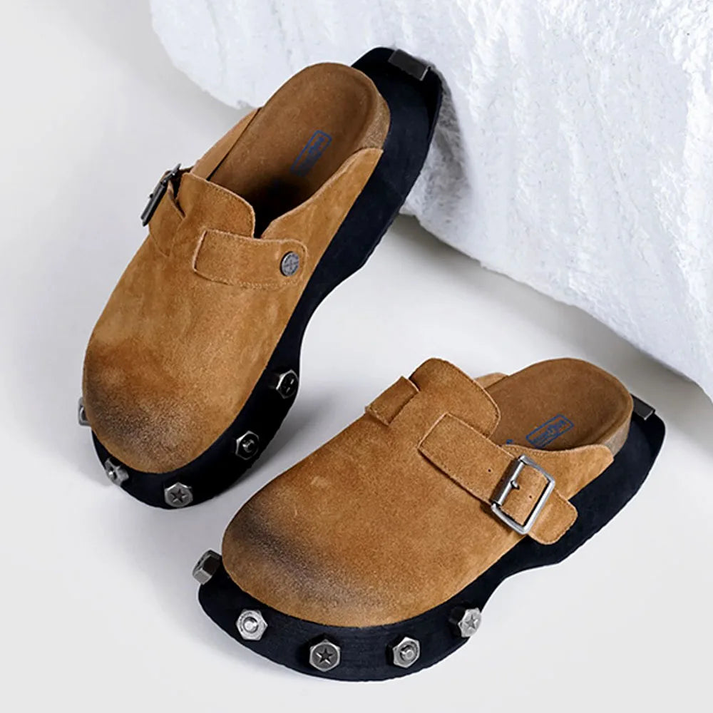 2025 Brand New Big Size 45 Denim Leisure Mules Shoes Women Trendy Comfy Walk Casual Clogs Flats Outdoor Slipper Men Slides