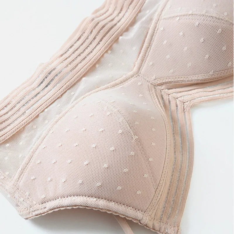 Sexy Backless Bra U-Shaped Beautiful Back Sling Underwear for Women Thin Section Seamless Brassiere Small Chest Gathered Bras