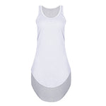 Women's Summer Dresses Casual Women Summer Plus Size Tank Dresses Solid Color Mini Dress U Neck Cotton Women Bridal Shower Dress