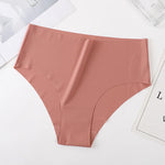 3Pcs/Set Ice Silk Panties Women High Waist Seamless Briefs Breathable Invisible Underwear Soft Stretch Sexy Lingerie XS-XL Panty