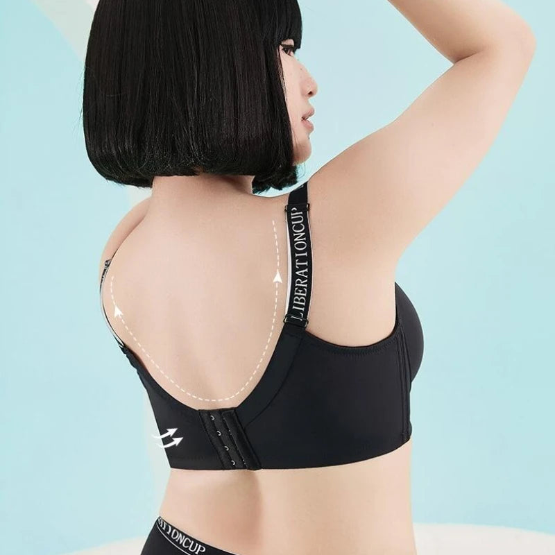 Comfortable Seamless Bra Anti Sagging Plus Size Bra Full Cup for Women Seamless Gathering Minimizer Sport Everyday Bra