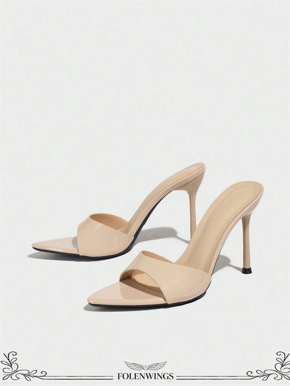 Size 43 Leopard Sexy Super High Slide Mules Sharp Pointed Toe Stiletto Thin Heel Slip On Summer Party Sandals Women Dress Shoes